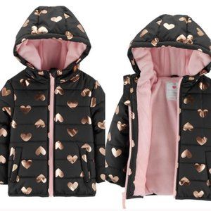 CARTER'S Foil Heart Puff Jacket 24 Months